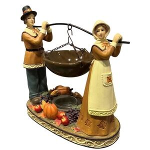 Yankee Candle Pilgrim Harvest Candle Holder Autumn Thanksgiving Fall Decor Y2K